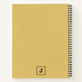 Brushed Gold Retro Bold Serif Desk Name Plate ノートブック (裏面)