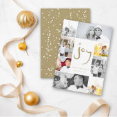 Brushed Joy Calligraphy Star Gold 6 Photo Collage シーズンカード