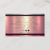 Brushed Metal Gold Banding Business Card 名刺 (裏面)