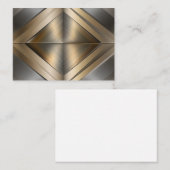 Brushed Metallic Geometric Diamond Pattern エンクロージャーカード (正面/裏面)