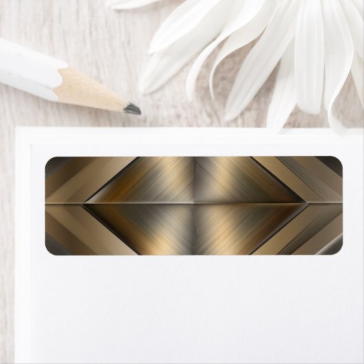 Brushed Metallic Geometric Diamond Pattern ラベル (インサイチュ)