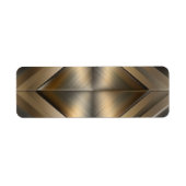 Brushed Metallic Geometric Diamond Pattern ラベル (正面)
