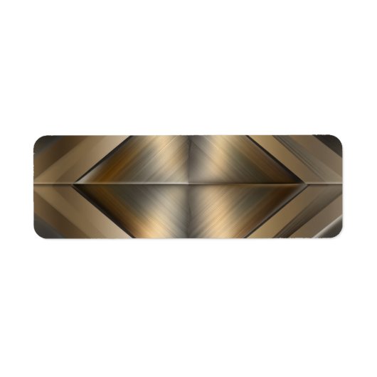 Brushed Metallic Geometric Diamond Pattern ラベル (正面)