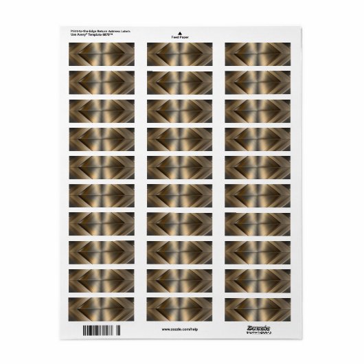Brushed Metallic Geometric Diamond Pattern ラベル (フルシート)