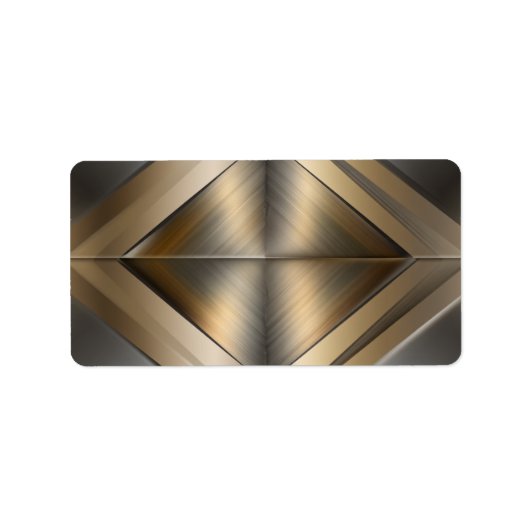 Brushed Metallic Geometric Diamond Pattern ラベル (正面)