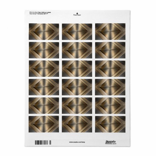 Brushed Metallic Geometric Diamond Pattern ラベル (フルシート)