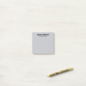 Brushed Silver Retro Bold Serif Desk Name Plate ポストイット (デスク上)