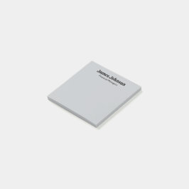 Brushed Silver Retro Bold Serif Desk Name Plate ポストイット