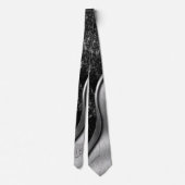 Brushed steel and metallic stone monogrammed ネクタイ (裏面)