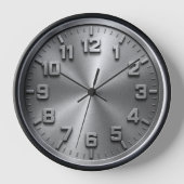 Brushed steel replace dial quartz 壁時計 (正面)
