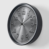 Brushed steel replace dial quartz 壁時計 (傾斜)