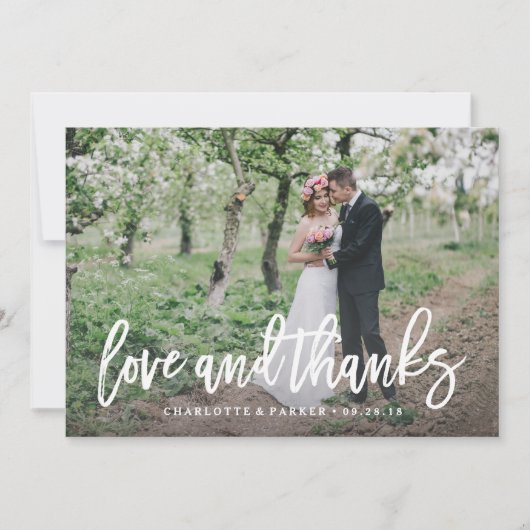 Brushed's Thank 結婚 You Photo Card サンキューカード (正面)