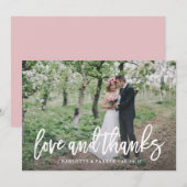 Brushed's Thank 結婚 You Photo Card サンキューカード (正面/裏面)