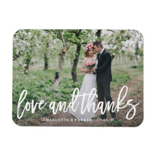 Brushed's Thank 結婚 You Photo Magnet マグネット