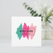 BrushStrokeモダンサロンギフトカラフル証書 案内状 (スタンド正面)