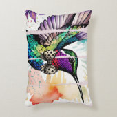 Brushstroke Bird Art アクセントクッション (正面(垂直))