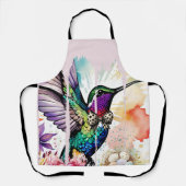 Brushstroke Bird Art エプロン (正面)