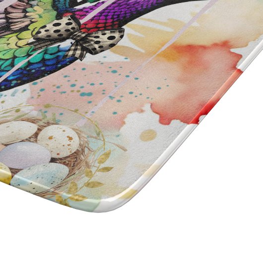 Brushstroke Bird Art カッティングボード (角)