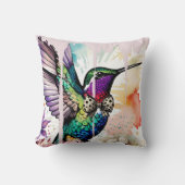 Brushstroke Bird Art クッション (正面)