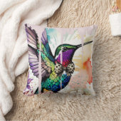 Brushstroke Bird Art クッション (ブランケット)