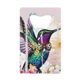 Brushstroke Bird Art クレジットカード栓抜き