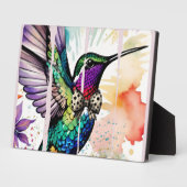 Brushstroke Bird Art フォトプラーク (側面)