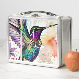 Brushstroke Bird Art メタルランチボックス