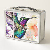 Brushstroke Bird Art メタルランチボックス (正面)