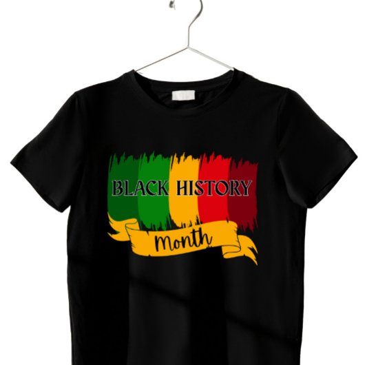  Brushstroke Black History Heritage Month  Tシャツ