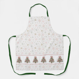 Brushstroke Christmas Tree All-Over Print Apron エプロン
