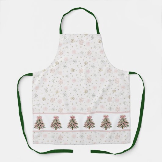 Brushstroke Christmas Tree All-Over Print Apron エプロン (正面)