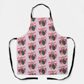 Brushstroke Ornament Preppy Xmas Coquette Xmas エプロン (正面)