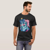 Brushstroke Statue Of Liberty Blowing Bubble Gum 4 Tシャツ (正面フル)