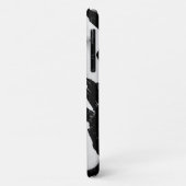 Brushy Black & White iPhone 11 Case | カスタマイズ可能 Case-Mate iPhoneケース (裏面/左)