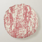 Brushy Ikat  Blush & Off White ラウンドクッション (裏面)