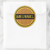 Brussel City Pride Emblem – Belgian Identity ラウンドシール (バッグ)