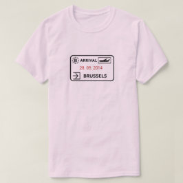 Brussels airport passport stamp tシャツ