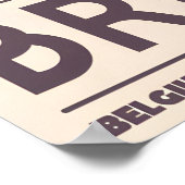 Brussels Architecture Print Halles Saint-Very ポスター (角)