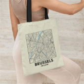 Brussels, Belgium City Map Tote Bag トートバッグ