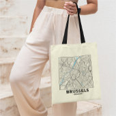 Brussels, Belgium City Map Tote Bag トートバッグ