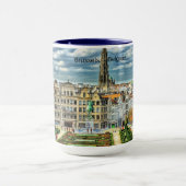 Brussels, Belgium cityscape photo マグカップ (中央)