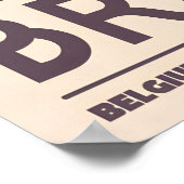 Brussels Cityscape Art Print Mid-Century Tram and ポスター (角)