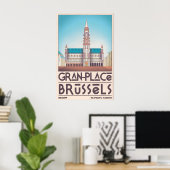 Brussels Grand Place Art Print - Architectural ポスター (ホームオフィス)