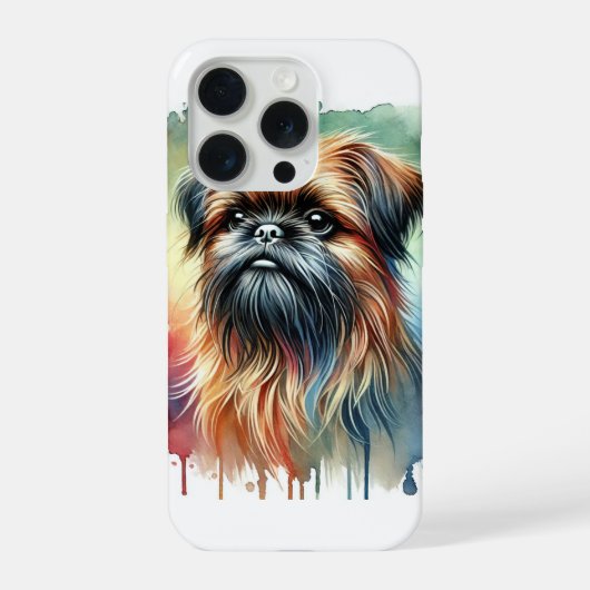 Brussels Griffon 211024AREF125 - Watercolor iPhoneケース (裏面)