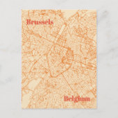 Brussels Map ポストカード (正面)
