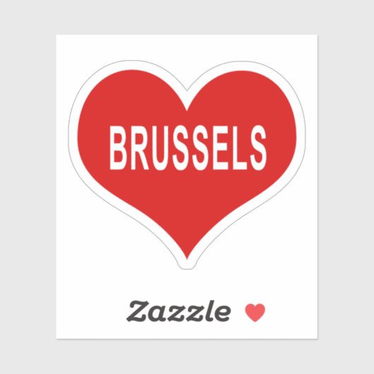 BRUSSELS Red Loveハートビニール シール (シート)