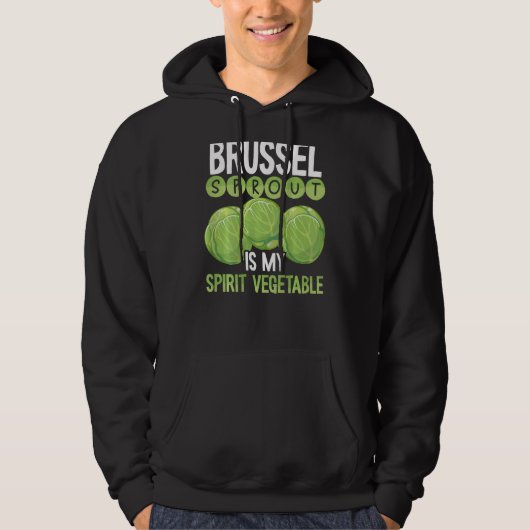 Brussels Sprout Is My Spirit Vegetable Backprint V パーカ (正面)