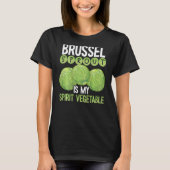 Brussels Sprout Is My Spirit Vegetable Backprint V Tシャツ (正面)