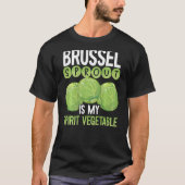 Brussels Sprout Is My Spirit Vegetable Backprint V Tシャツ (正面)