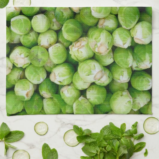 Brussels sprouts cabbage キッチンタオル (折り畳み)